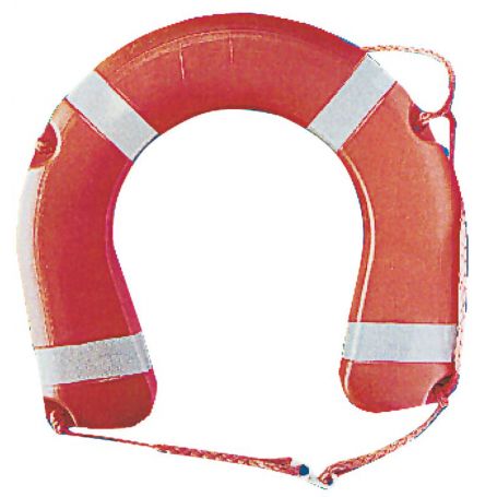 Approved horseshoe lifebuoy according to Ministerial Decree 385/99.
