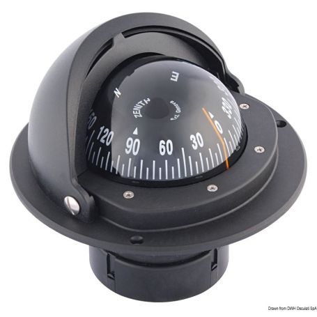 Recessed compass with telescopic wraparound cover RIVIERA Zenit 3".