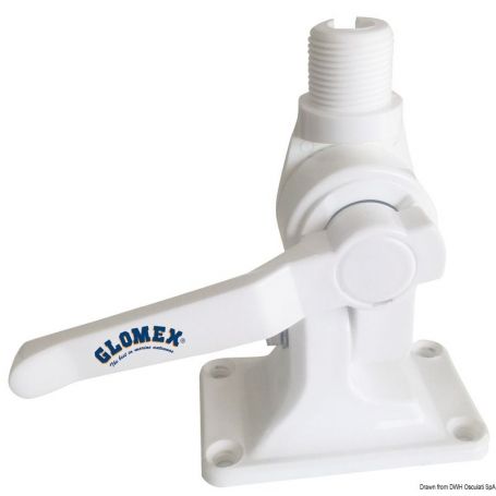 Base GLOMEX con passacavo incorporato consigliata per RA1201
