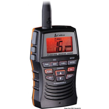 COBRA MARINE MR HH150FLTE, portable VHF