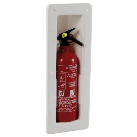 Useless snap-in fire extinguisher holder