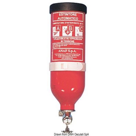 Automatic powder rain extinguisher for categories A B C.