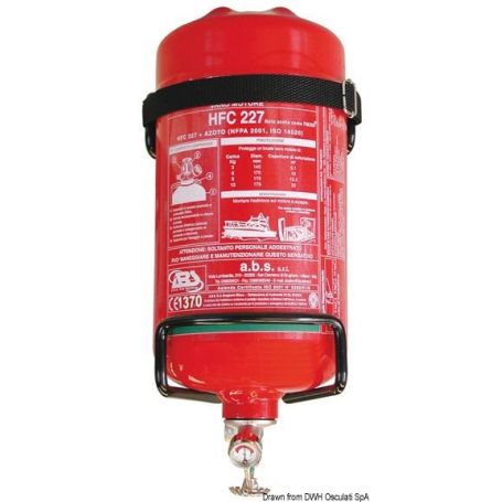 RINA approved fire suppression system HFC 227 or FK-5-1-12 (formerly NOVEC)