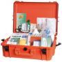 First aid kit, table A, in an IPX7 waterproof container. Made in accordance with the D.M.