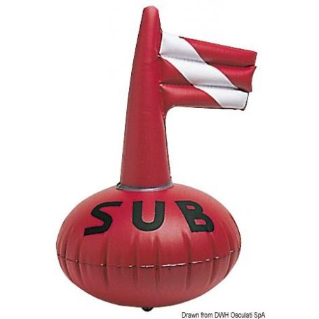 Inflatable dive buoy