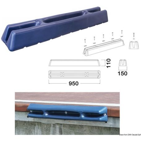 Protection for docks/jetties in soft injection molded full EVA.