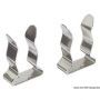 Clip in acciaio inox per bloccaggio ganci accosto, canne pesca ecc.