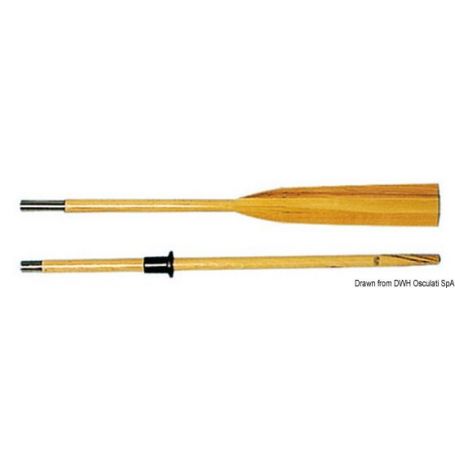 Steamed beech wood paddle.