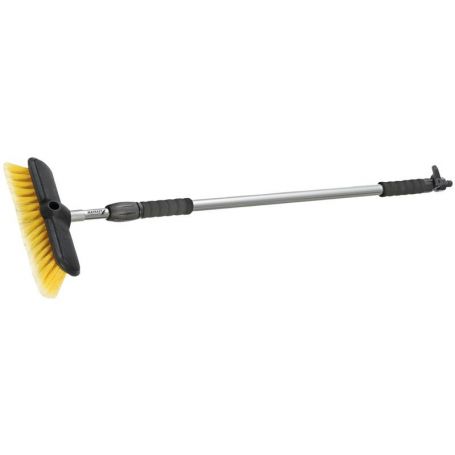 MAFRAST telescopic broom in anodized aluminum with rotating shut-off valve.