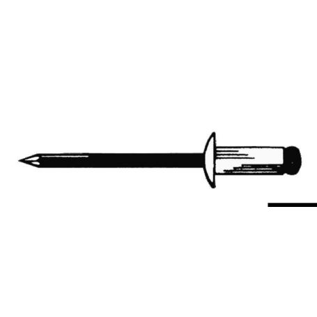 Rivetto in acciaio inox, testa normale