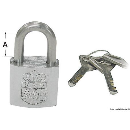 Padlock with Abloy security key system.