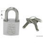 Padlock with Abloy security key system.