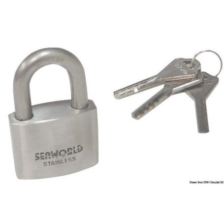 Heavy-duty anti-theft padlock with Fisher key.