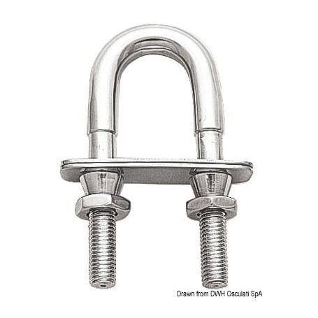 U-shaped clevis with self-locking safety pin.