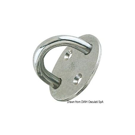 Piastrina a 2 fori con cavallotto