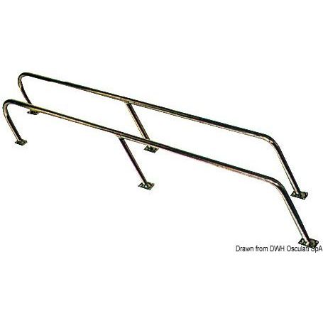 Tientibene laterale in acciaio inox a montanti inclinati