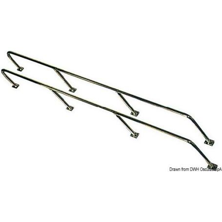 Tientibene laterale in acciaio inox a montanti inclinati