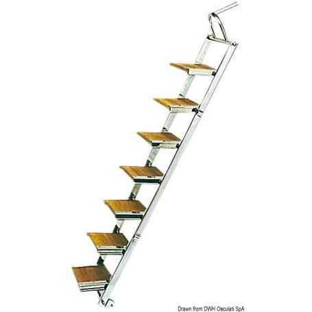 Stainless steel gangway/ladder.