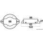 Volvo Penta 2-piece collar - S. Drive 120 with 4 stainless steel M4X20 screws.