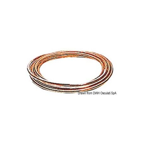 Copper tube cooked for fuel or liquid gas inflow.