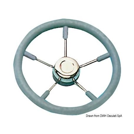 Volante con razze in acciaio inox