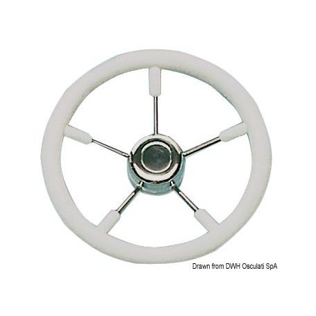 Volante con razze in acciaio inox