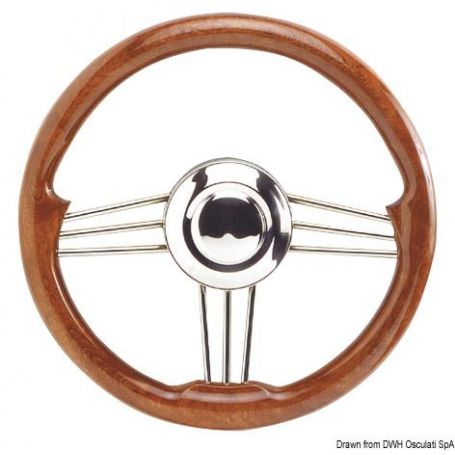 Volante con struttura in Acciaio Inox lucidato a specchio