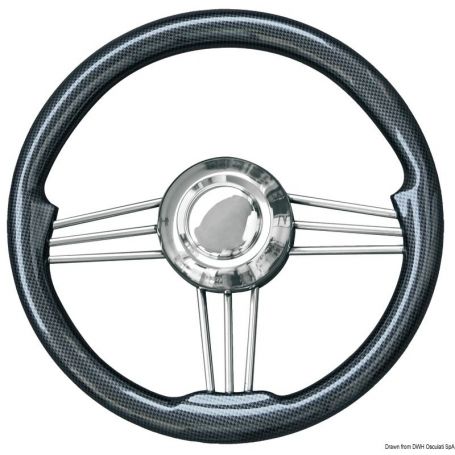 Volante con struttura in Acciaio Inox lucidato a specchio