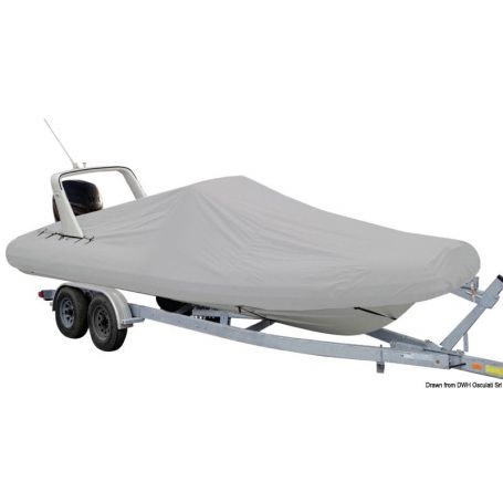 Tailor-made tarpaulin for inflatable boats.