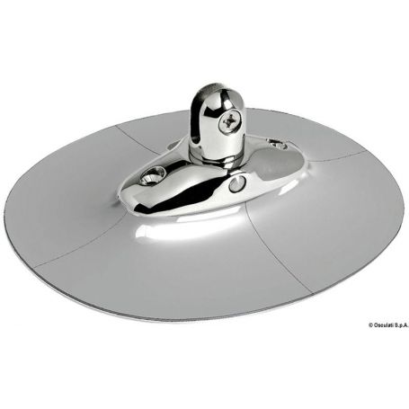 Basetta in acciaio inox per tendalini con supporto in EPDM per gommoni