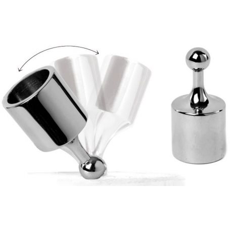 Serie componenti tendalini con accoppiamento tra base e portatubo tramite sfera