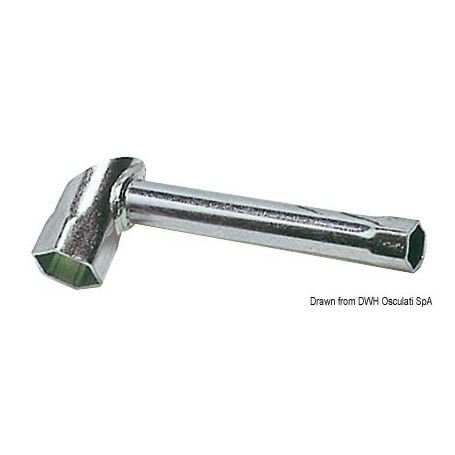 Special spark plug wrench for outboard engines