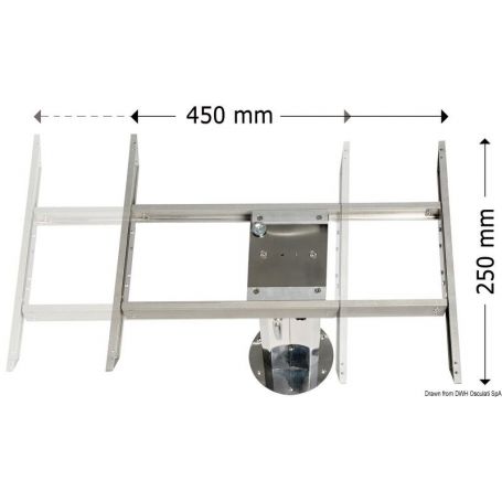 Bidirectional translator for table legs.