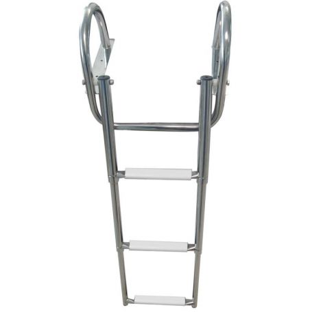 Telescopic ladder with handles from the platform.