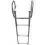 Telescopic ladder with handles from the platform.
