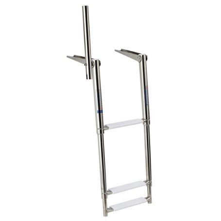 Telescopic ladder with handle for grip.