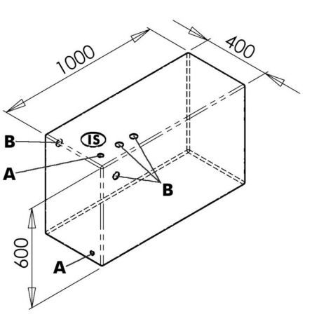 Serbatoio in polietilene rigido per acque nere