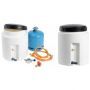 Gas cylinder container with airtight seal.