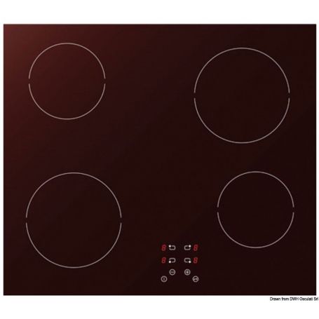 Piano cottura in vetroceramica comandi touch