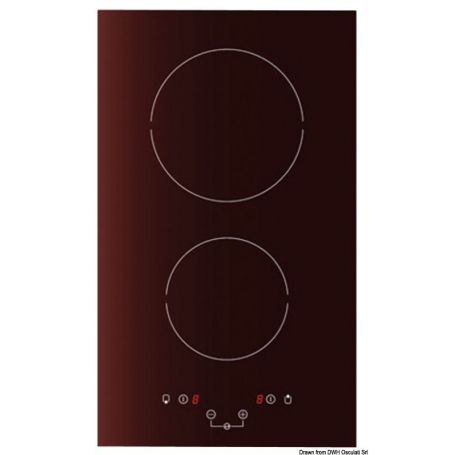 Glass-ceramic hob with touch controls