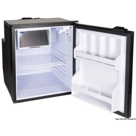 Frigorifero ISOTHERM con compressore ermetico Secop senza manutenzione da 65 litri - porta silver