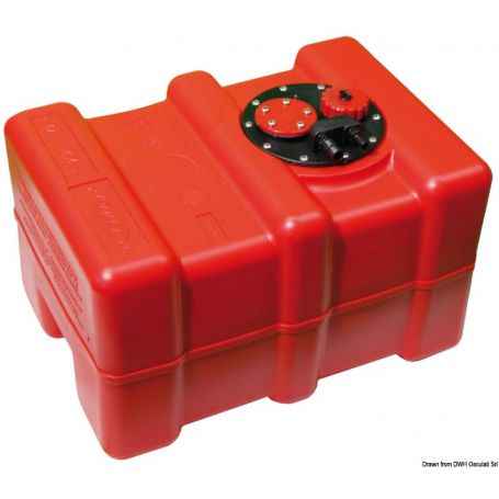 Fixed fuel tank for gasoline and diesel in orange CE approved Eltex.