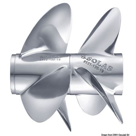 Stainless steel 3-blade propellers for DP 280/290 type C.