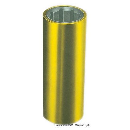 Bush for shaft lines with external brass armor
