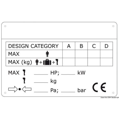 Placchetta per identificazione scafi