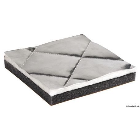 Sound-absorbing, sound-insulating, heat-resistant panels with ISO 4589-3 fiberglass quilt.