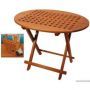 ARC oval folding table in real Teak.