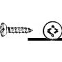 Self-tapping screws with countersunk head and cross-cut tip UNI 6956 DIN 7983.