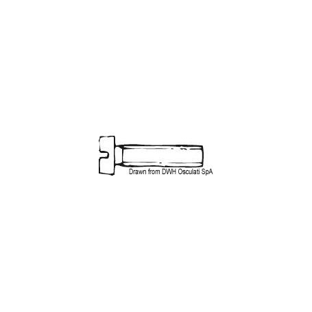 Fully threaded cylindrical head screws, slotted drive, UNI 6107 DIN 84.