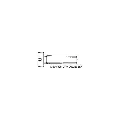 Fully threaded cylindrical head screws with slotted drive, UNI 6107 DIN 84.